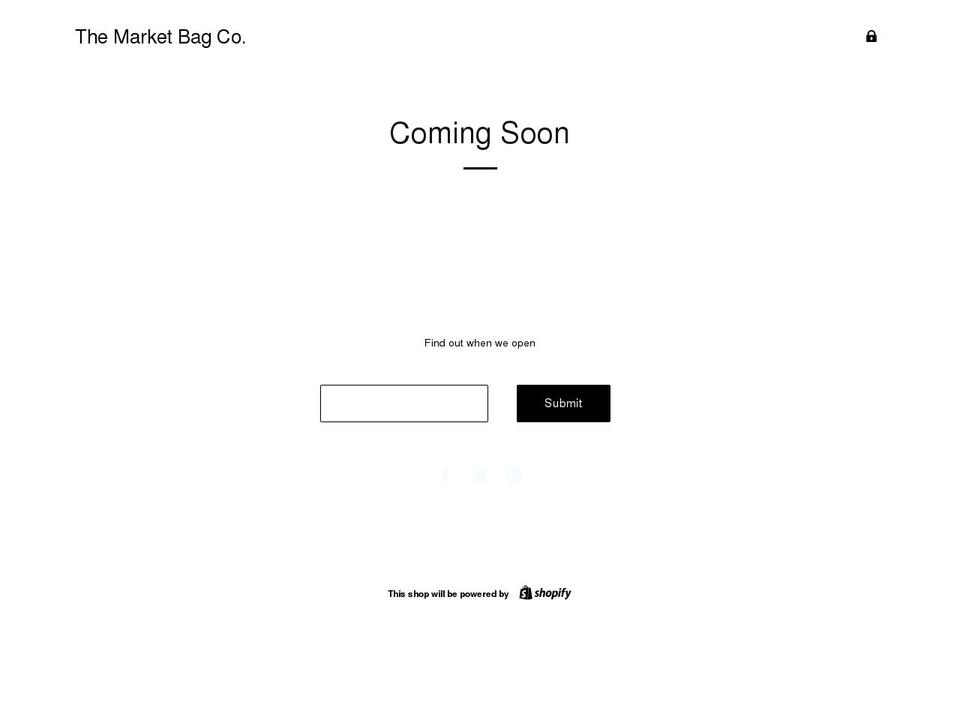 themarketbagco.com — Shopify storefront screenshot