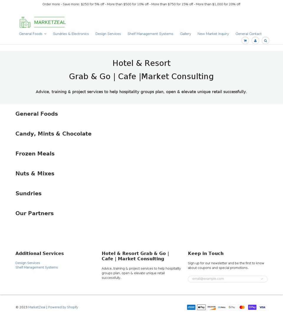 themarketzeal.com shopify website screenshot