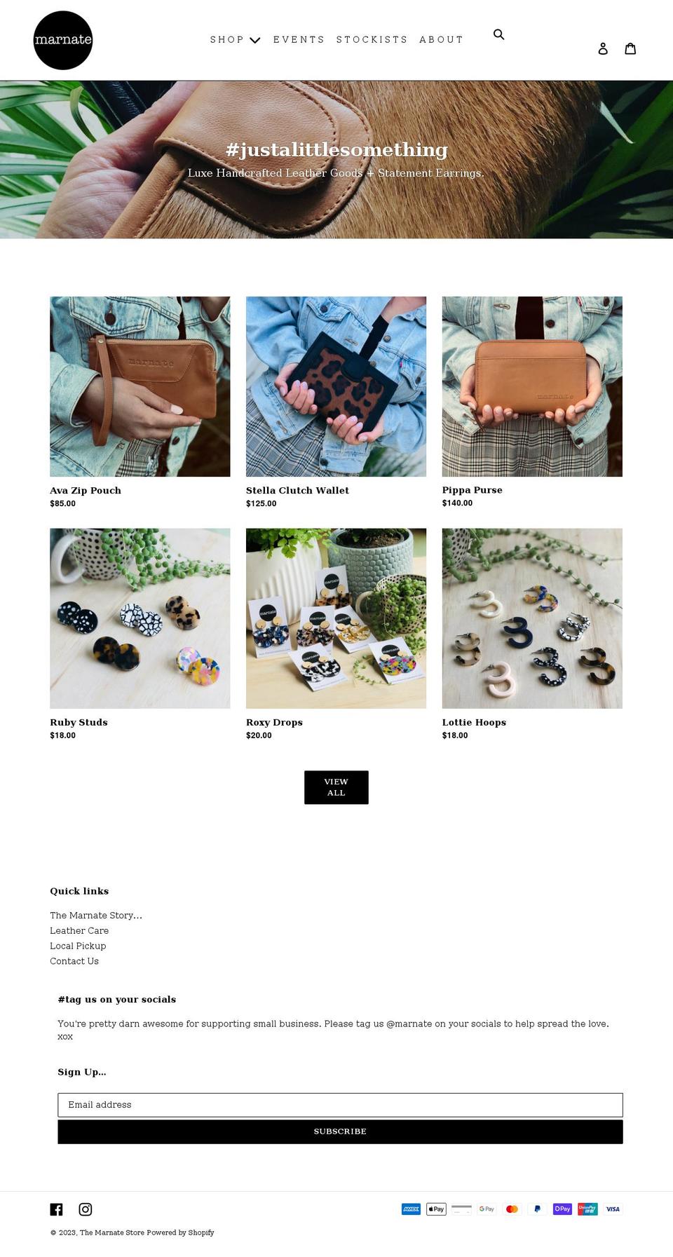 themarnatestore.com — Shopify storefront screenshot