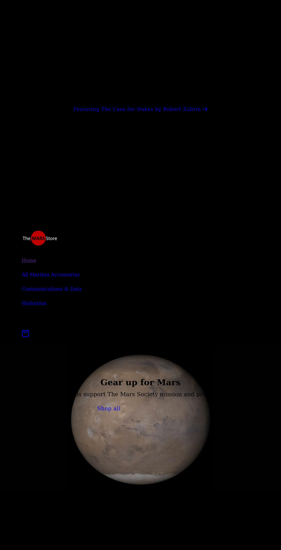 themarsstore.com shopify website screenshot