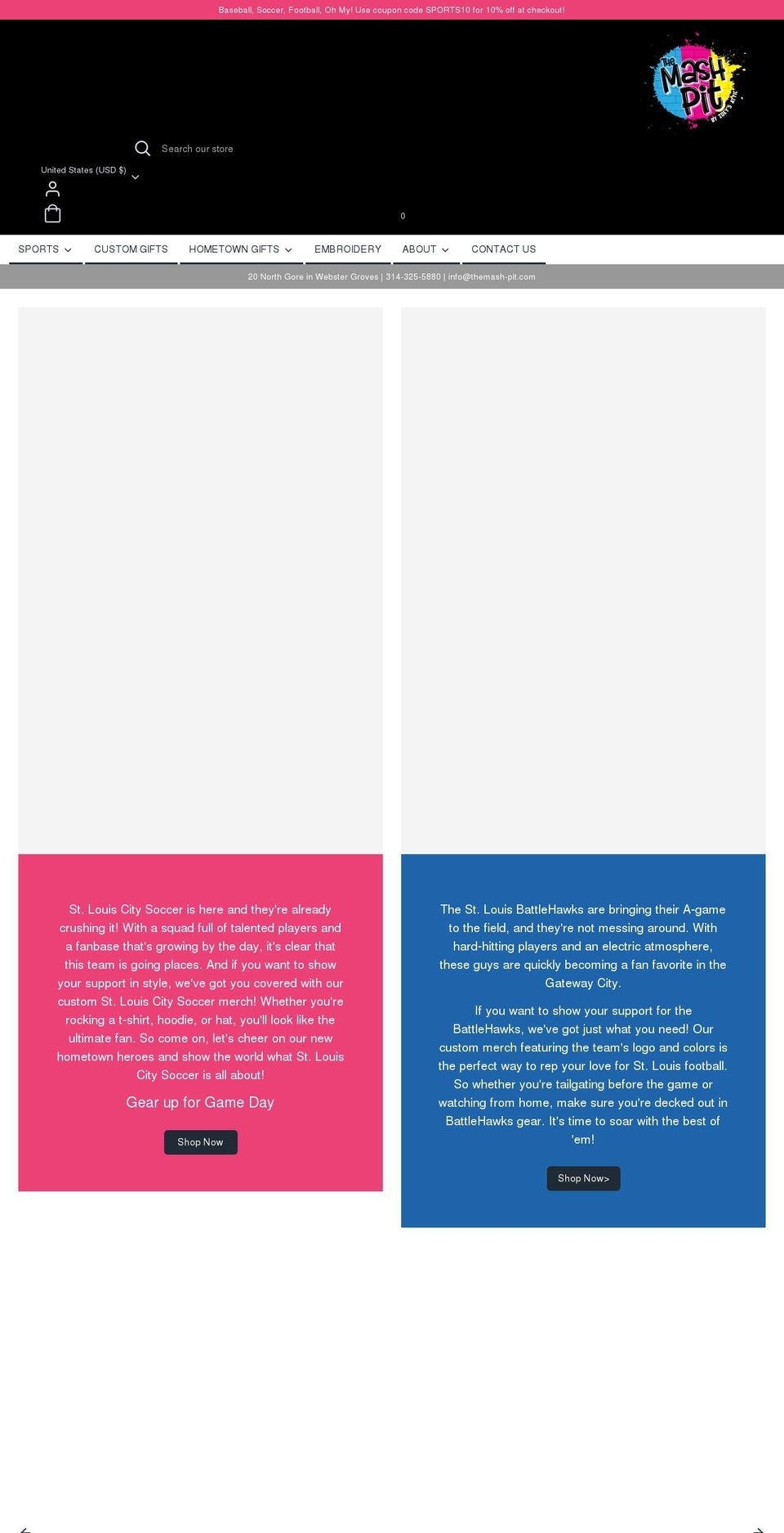 themash-pit.com shopify website screenshot