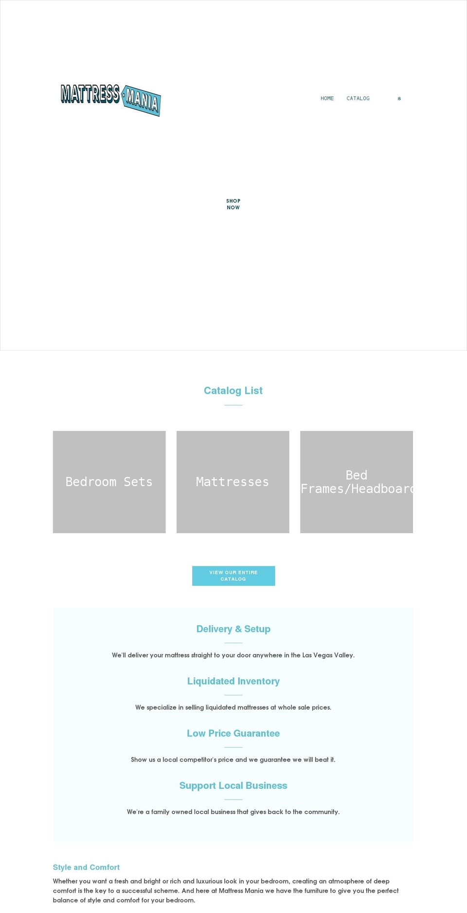 themattressmania.com shopify website screenshot