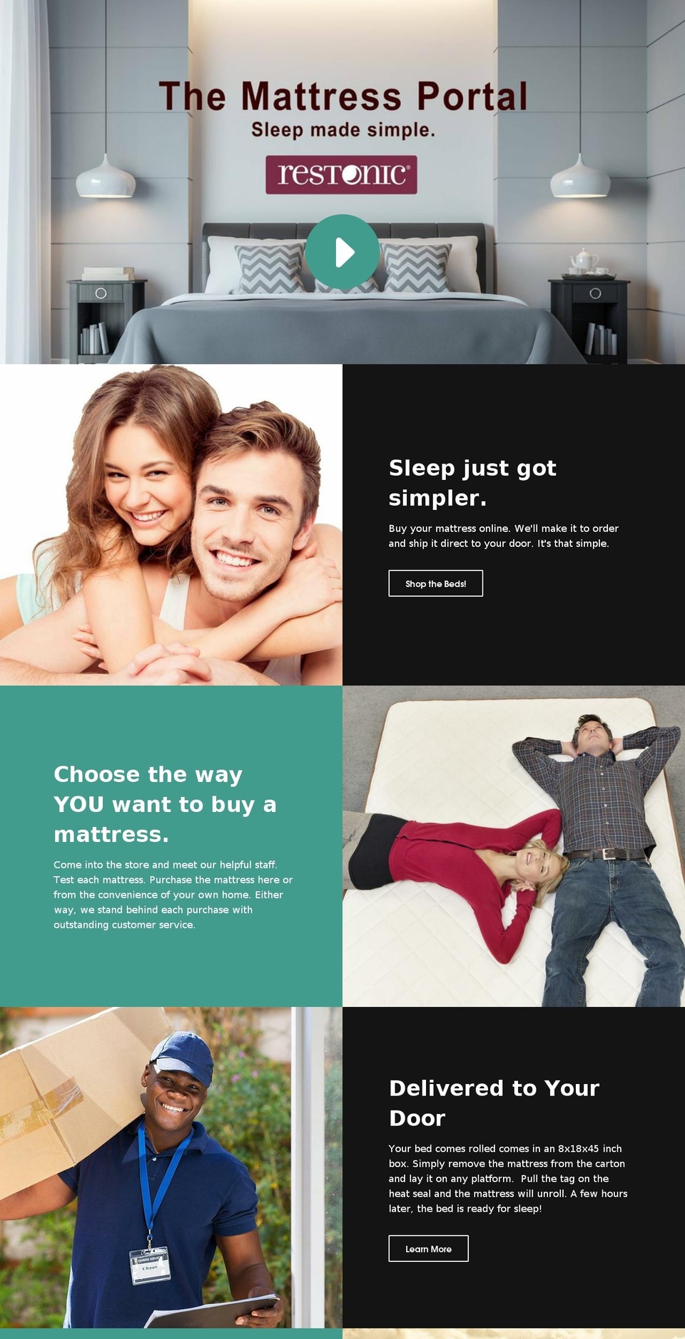 themattressportal.com — Shopify storefront screenshot