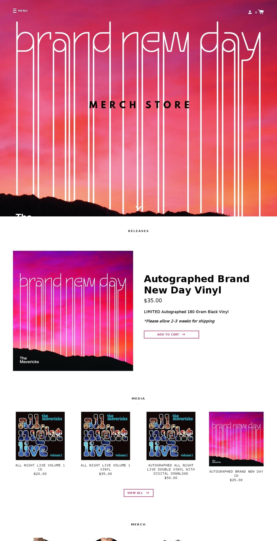 themavericksmerchworld.com shopify website screenshot