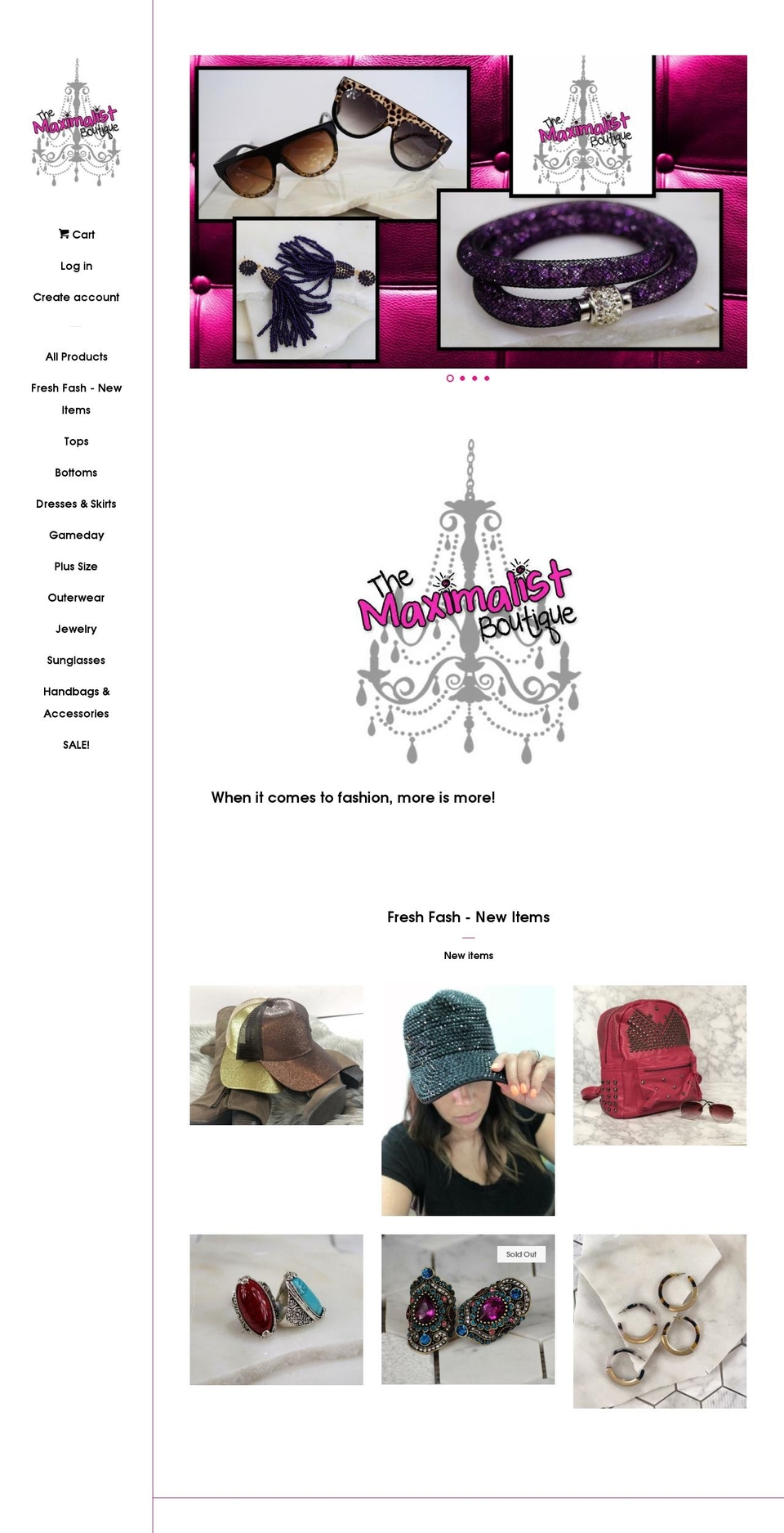 themaximalistboutique.com — Shopify storefront screenshot