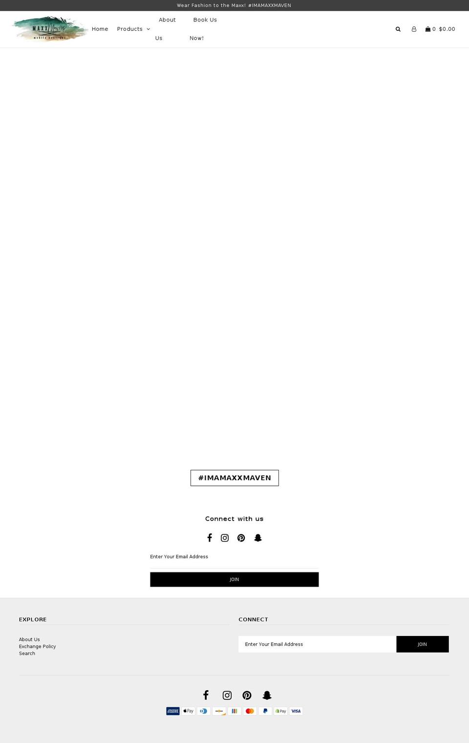 themaxxmavens.com — Shopify storefront screenshot