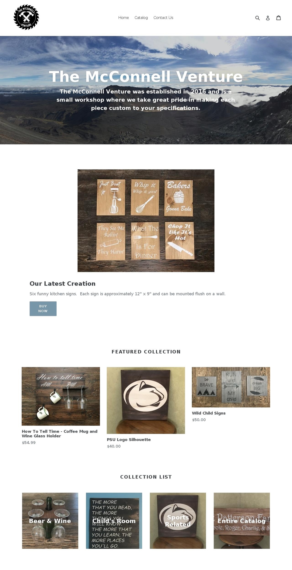 themcconnellventure.com shopify website screenshot