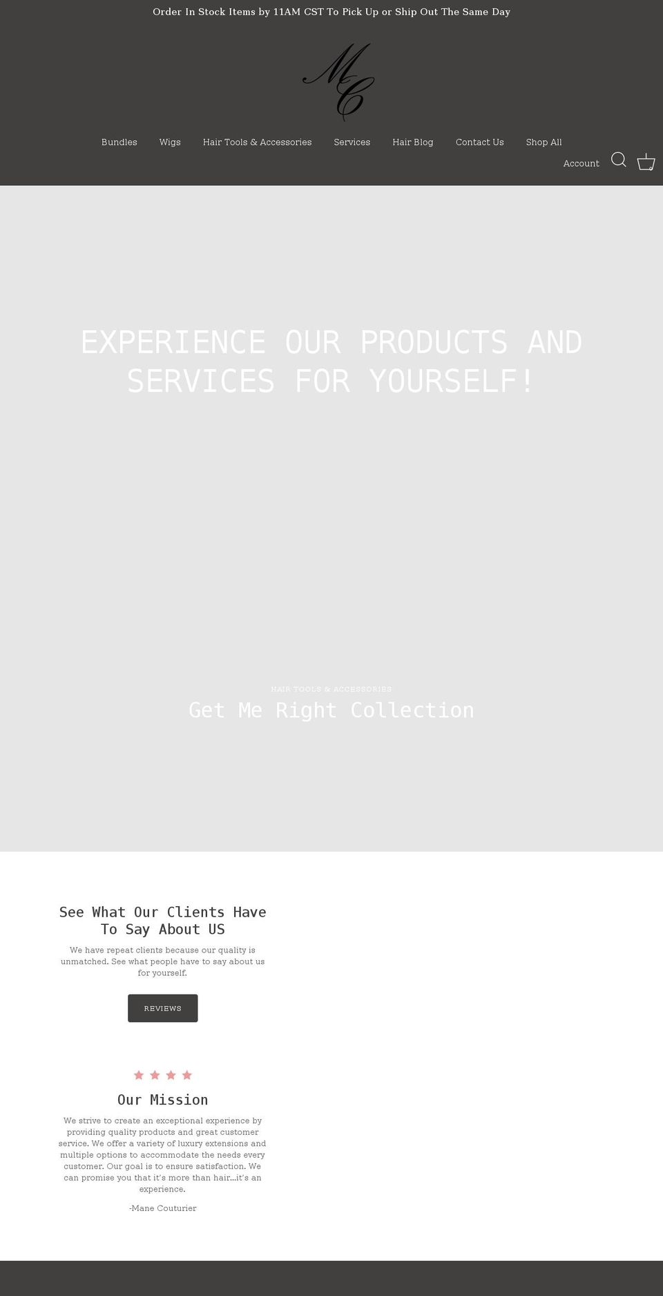 themcexperience.com shopify website screenshot