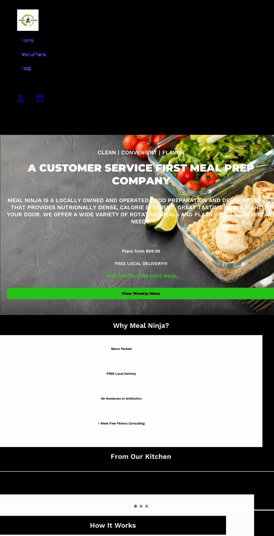themealninja.com shopify website screenshot