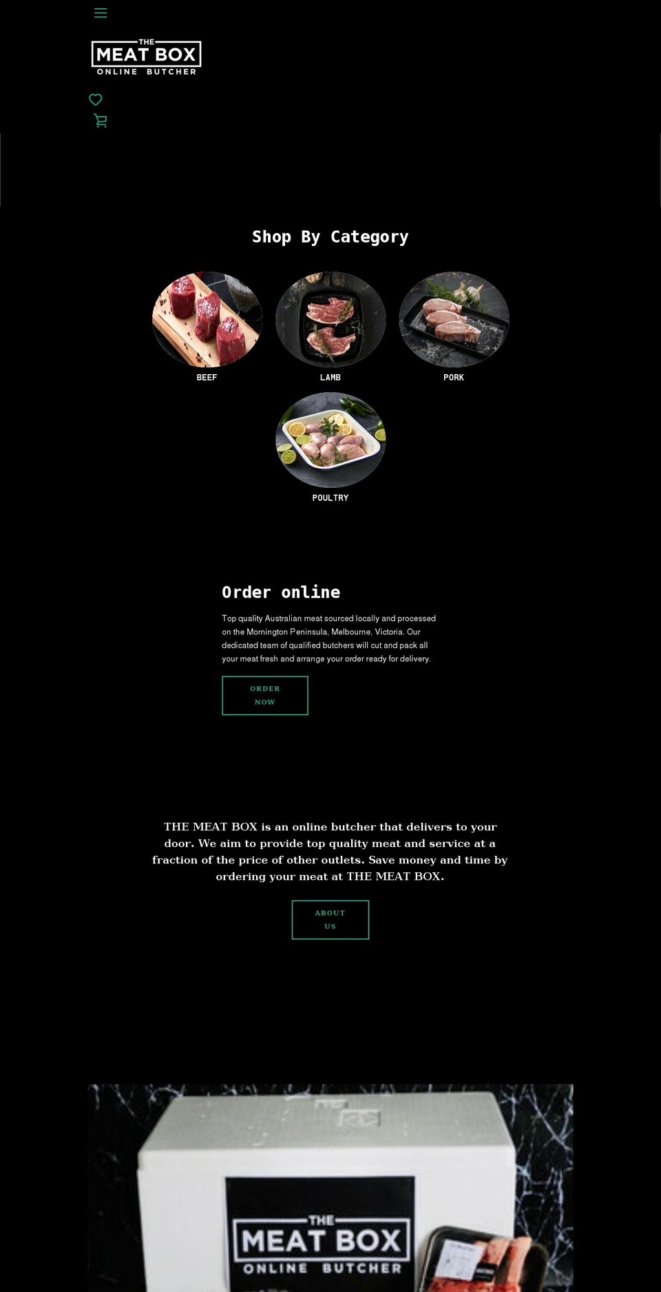 themeatbox.com.au shopify website screenshot