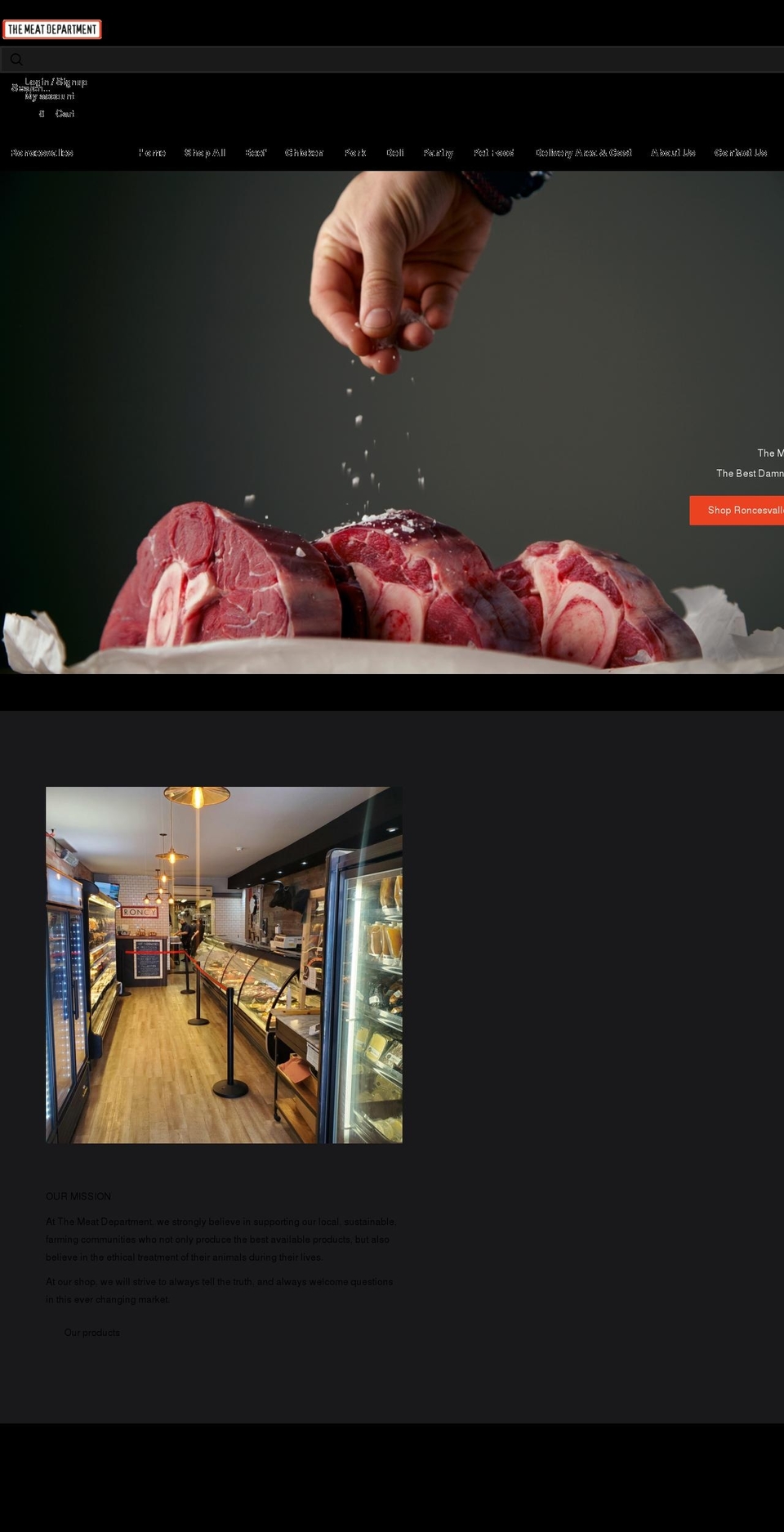 themeatdepartment.ca shopify website screenshot