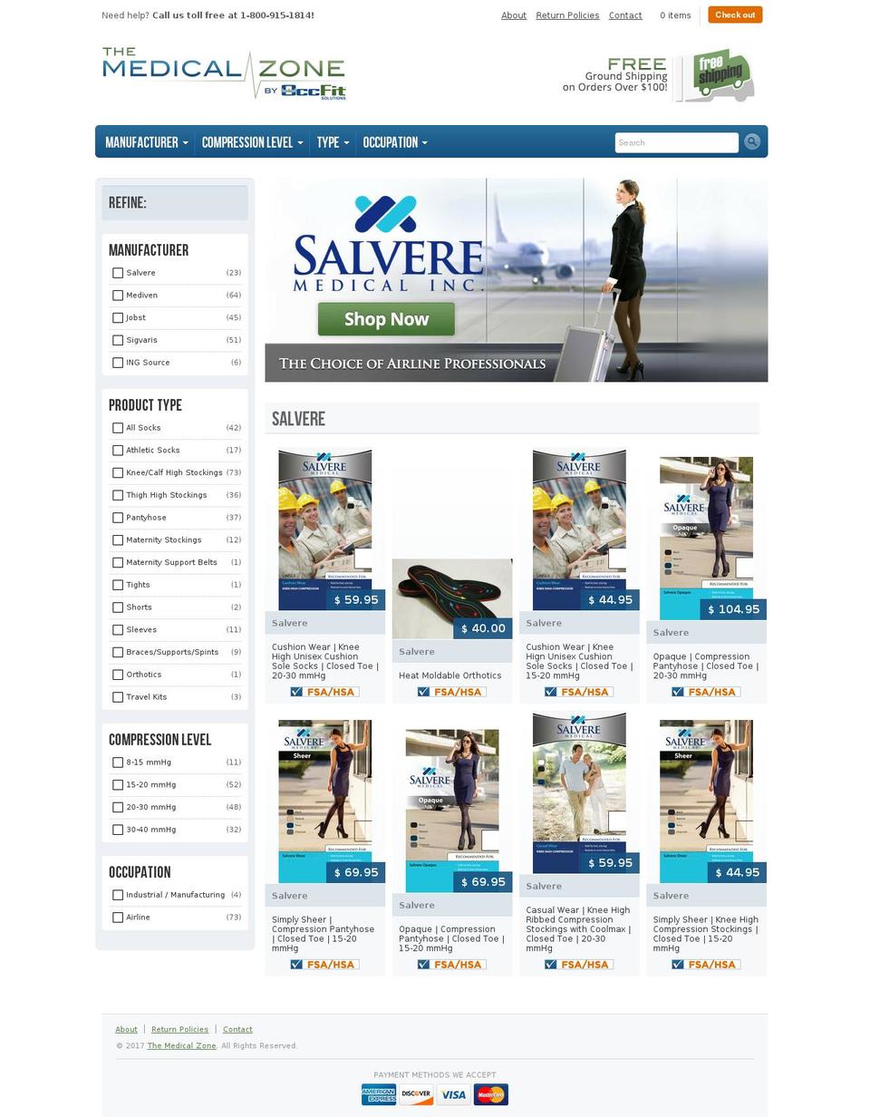 themedicalzone.com shopify website screenshot