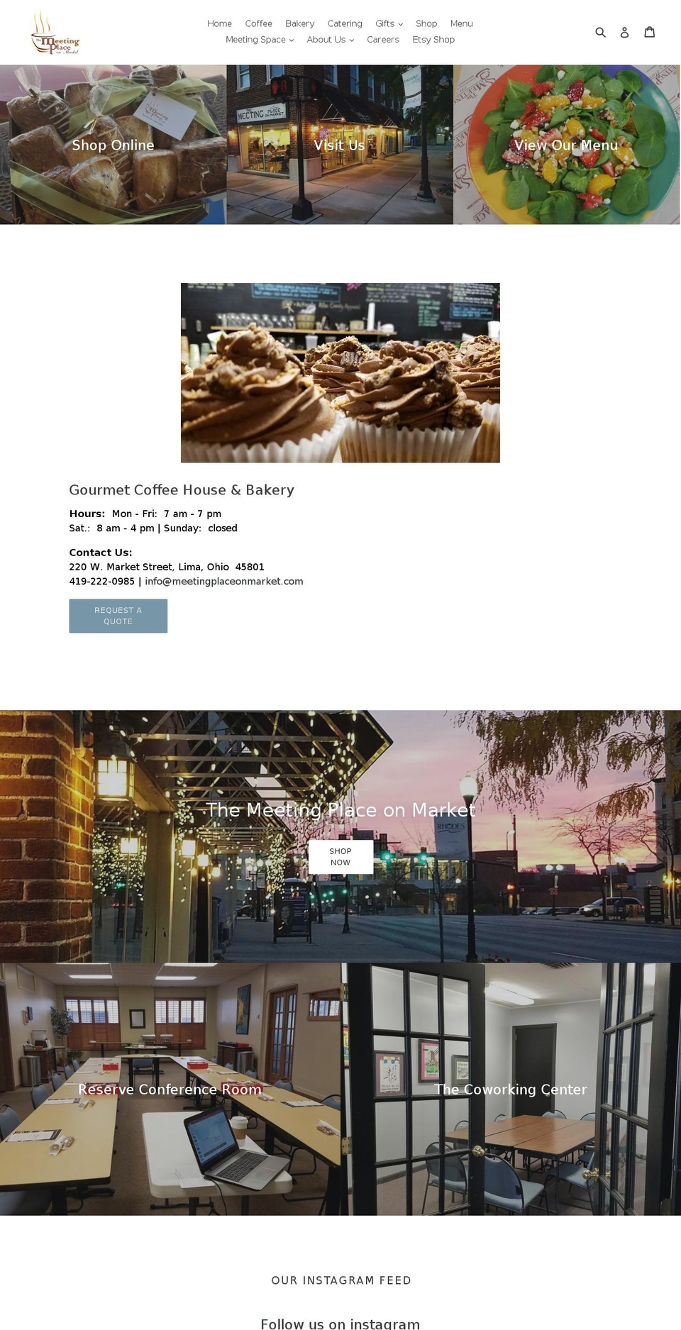 themeetingplaceonmarket.com — Shopify storefront screenshot