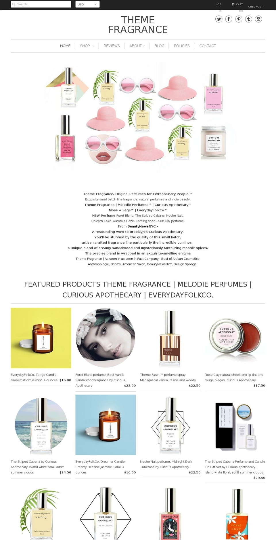 themefragrances.com — Shopify storefront screenshot