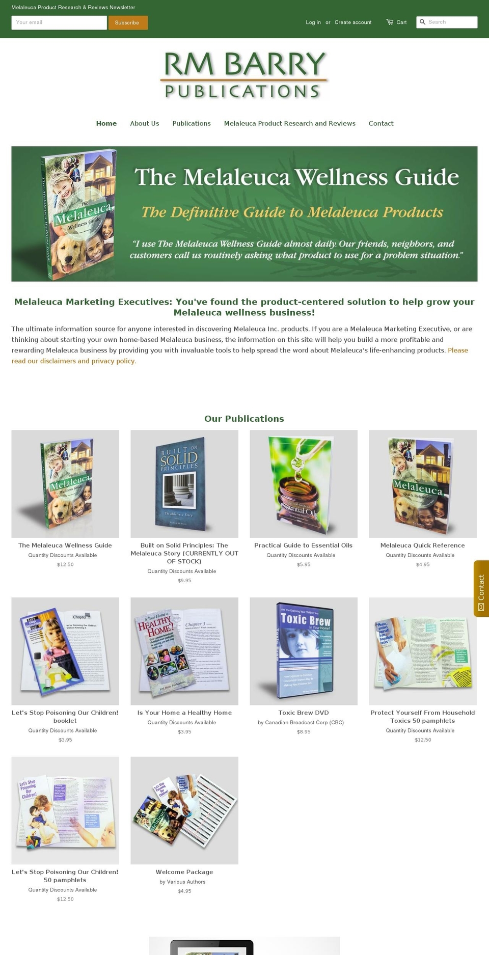 themelaleucawellnessguide.com shopify website screenshot