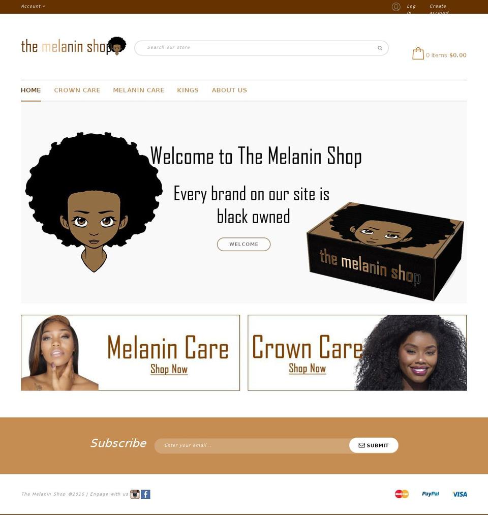 home1 Shopify theme site example themelaninshop.info