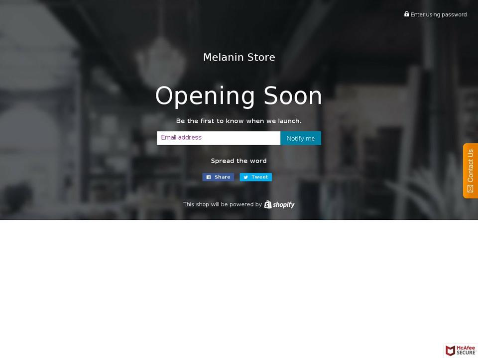 themelaninstore.com — Shopify storefront screenshot