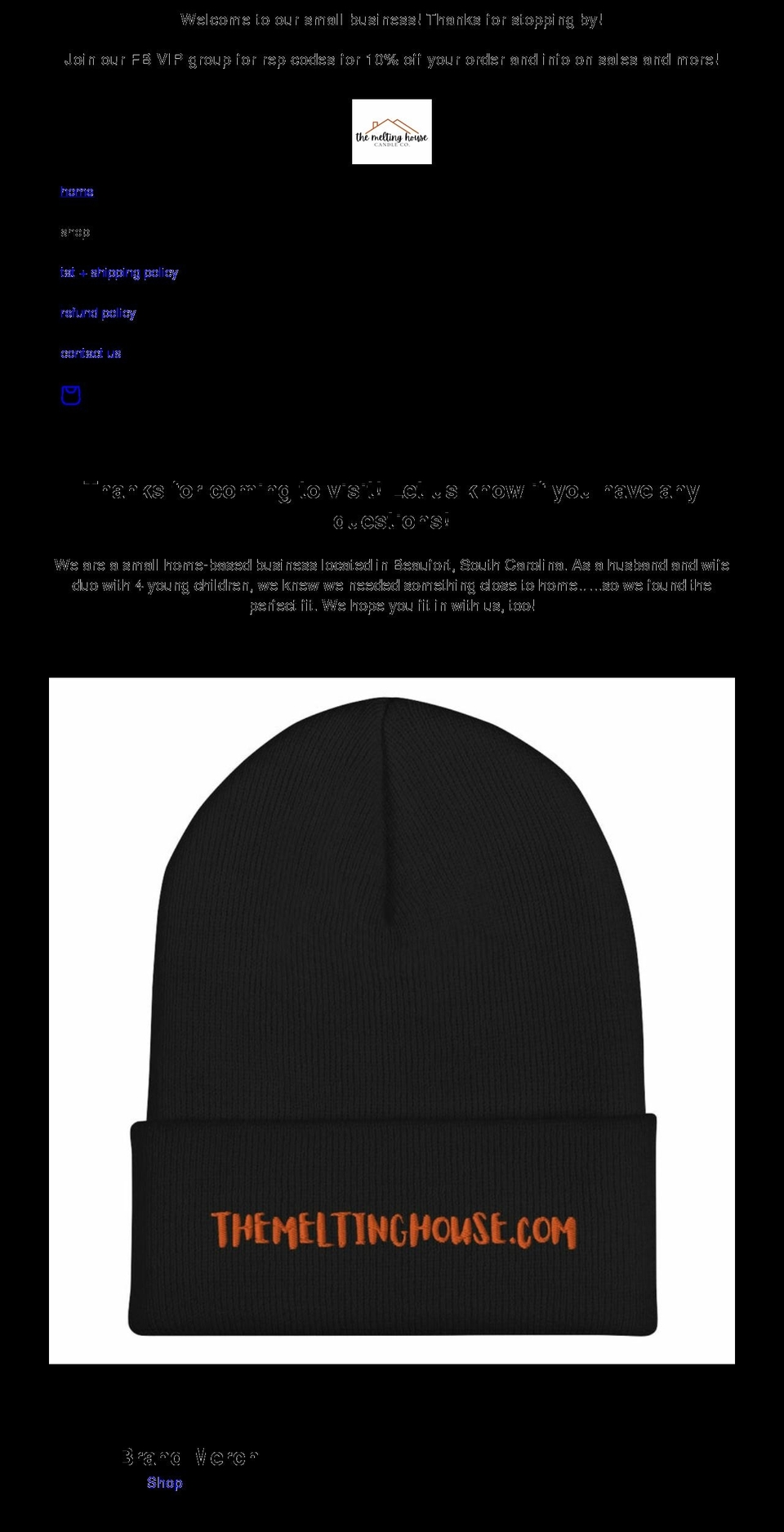 themeltinghouse.com shopify website screenshot