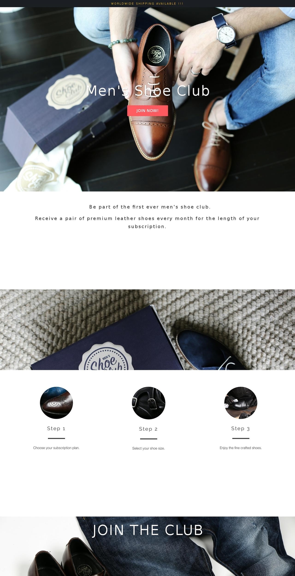 themenshoeclub.com shopify website screenshot