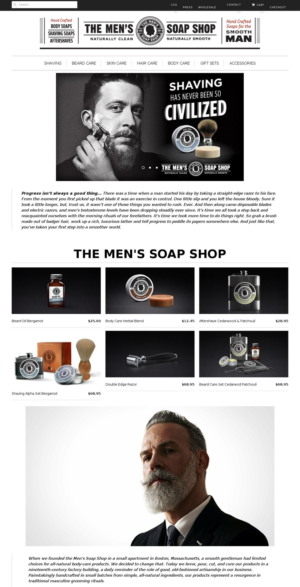 themensoapshop.com shopify website screenshot