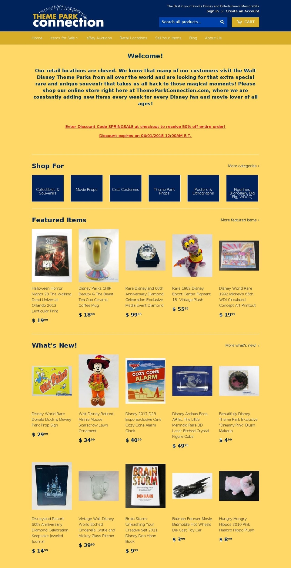 themeparkconnection.myshopify.com shopify website screenshot