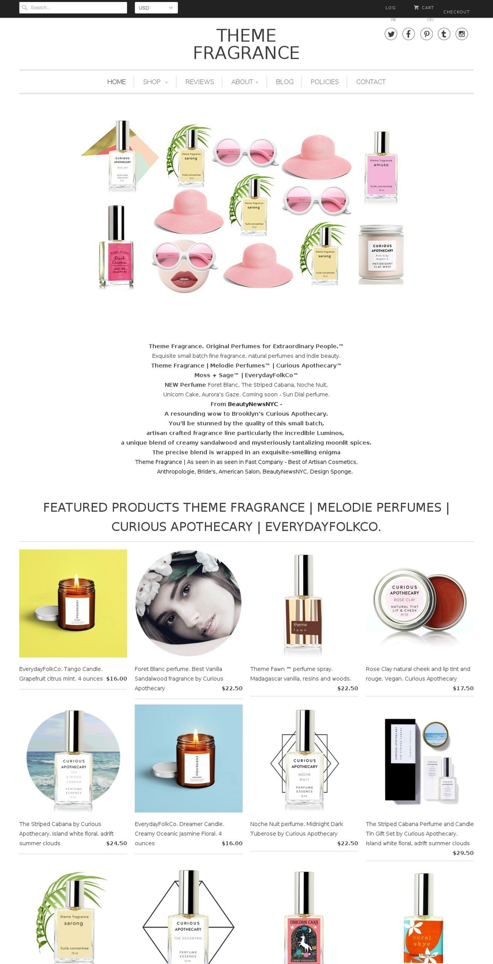 themeperfumes.com — Shopify storefront screenshot