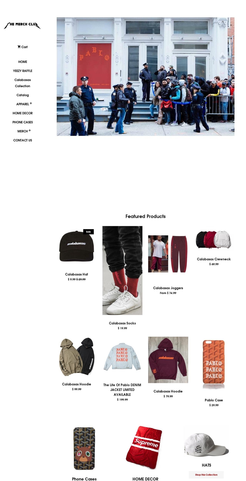 themerchclub.com shopify website screenshot