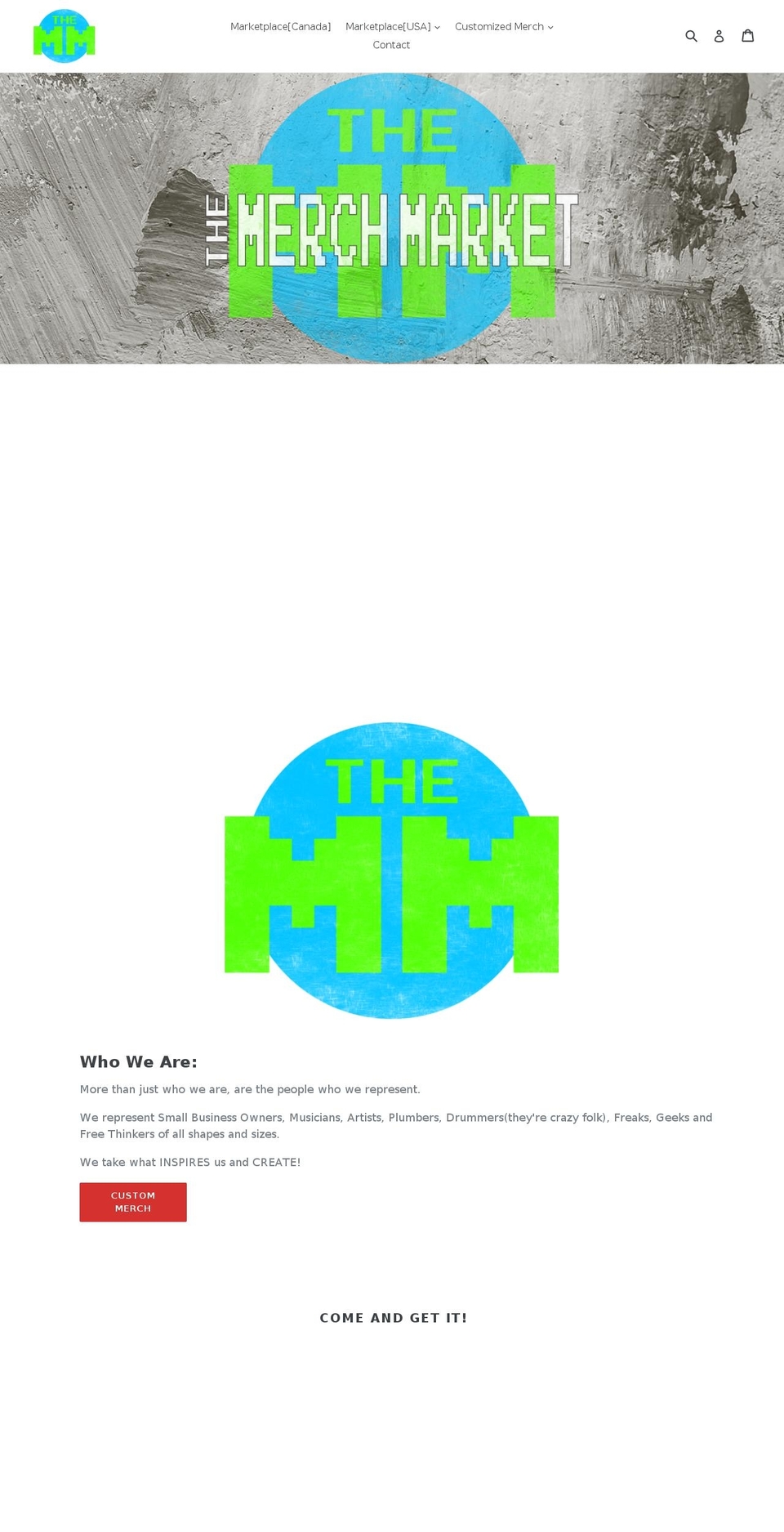 themerchmarket.com shopify website screenshot