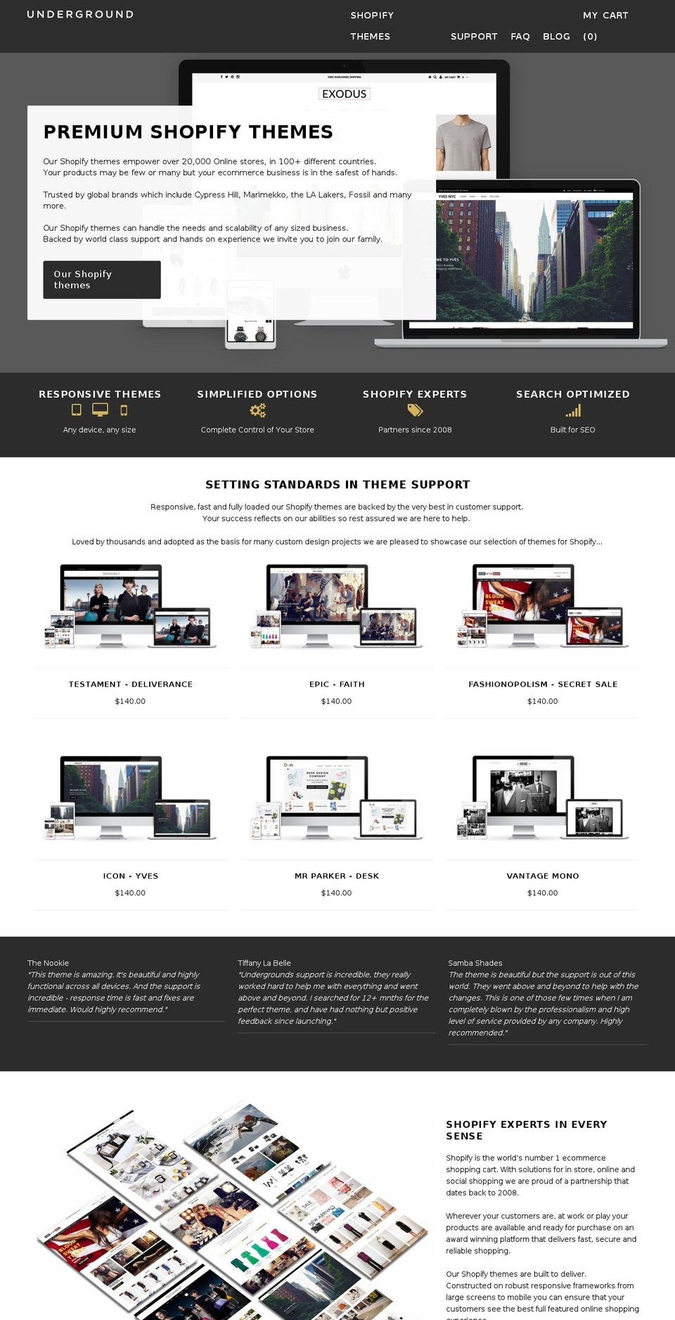 Underground v1 Shopify theme site example themesforshopify.com