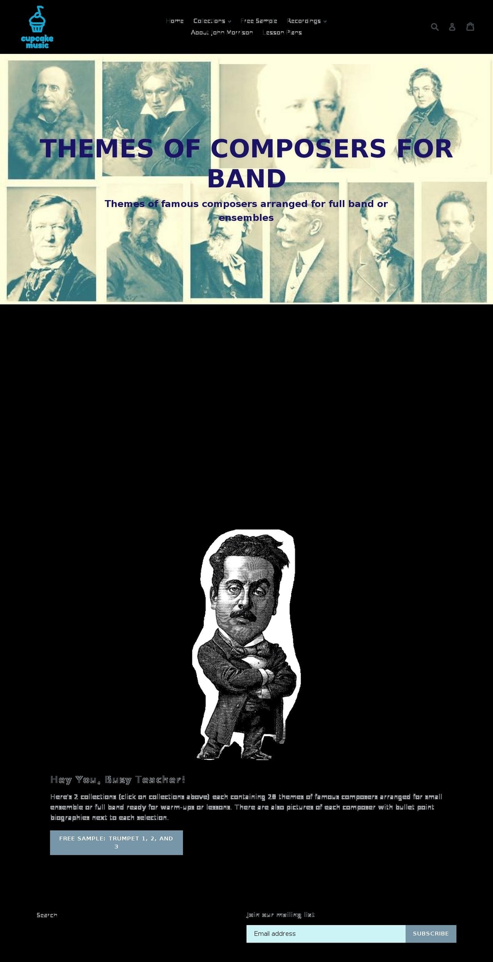 themesofcomposersforband.com — Shopify storefront screenshot