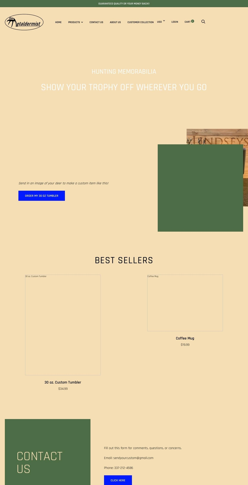 themetaldermist.com shopify website screenshot