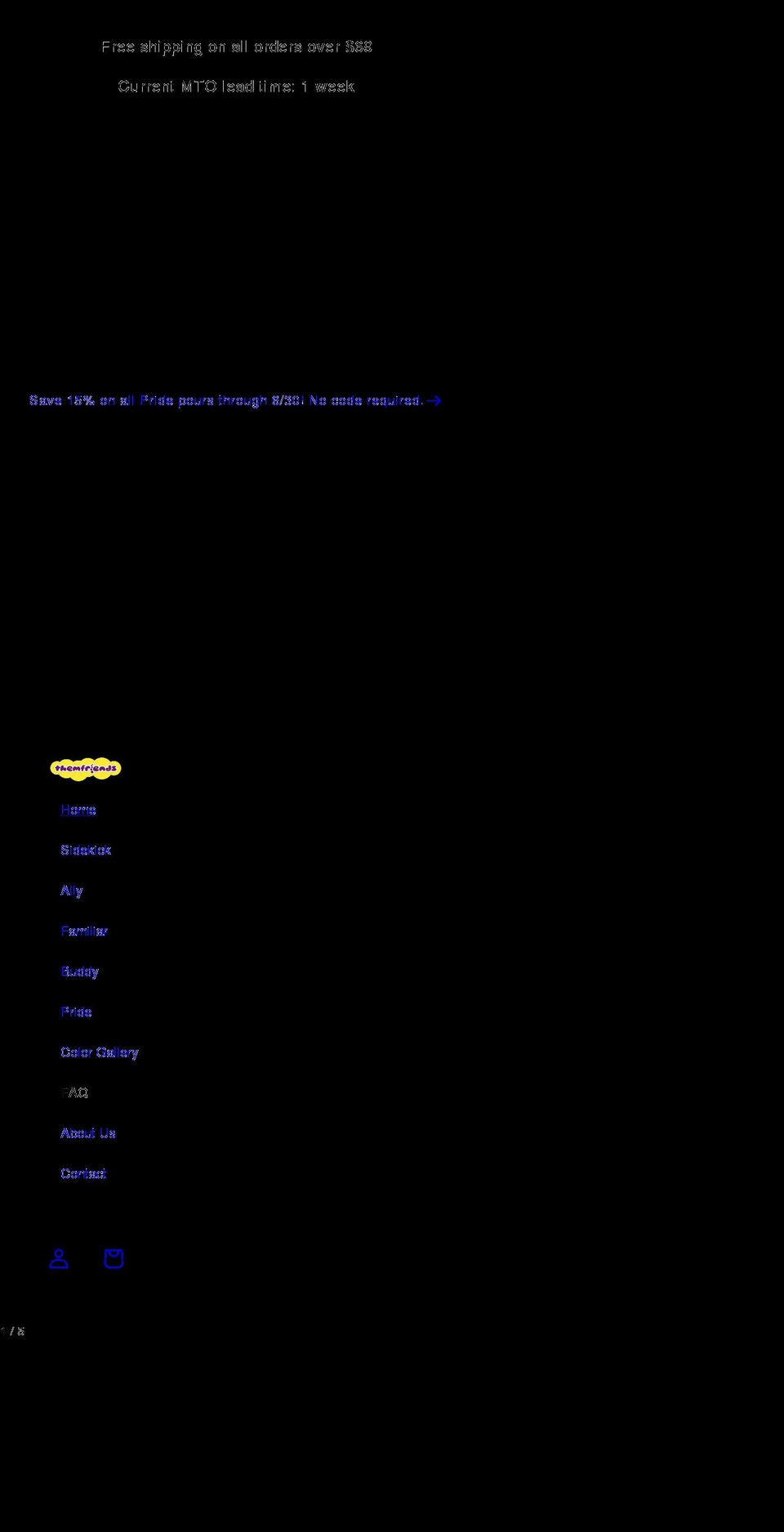 themfriends.com shopify website screenshot