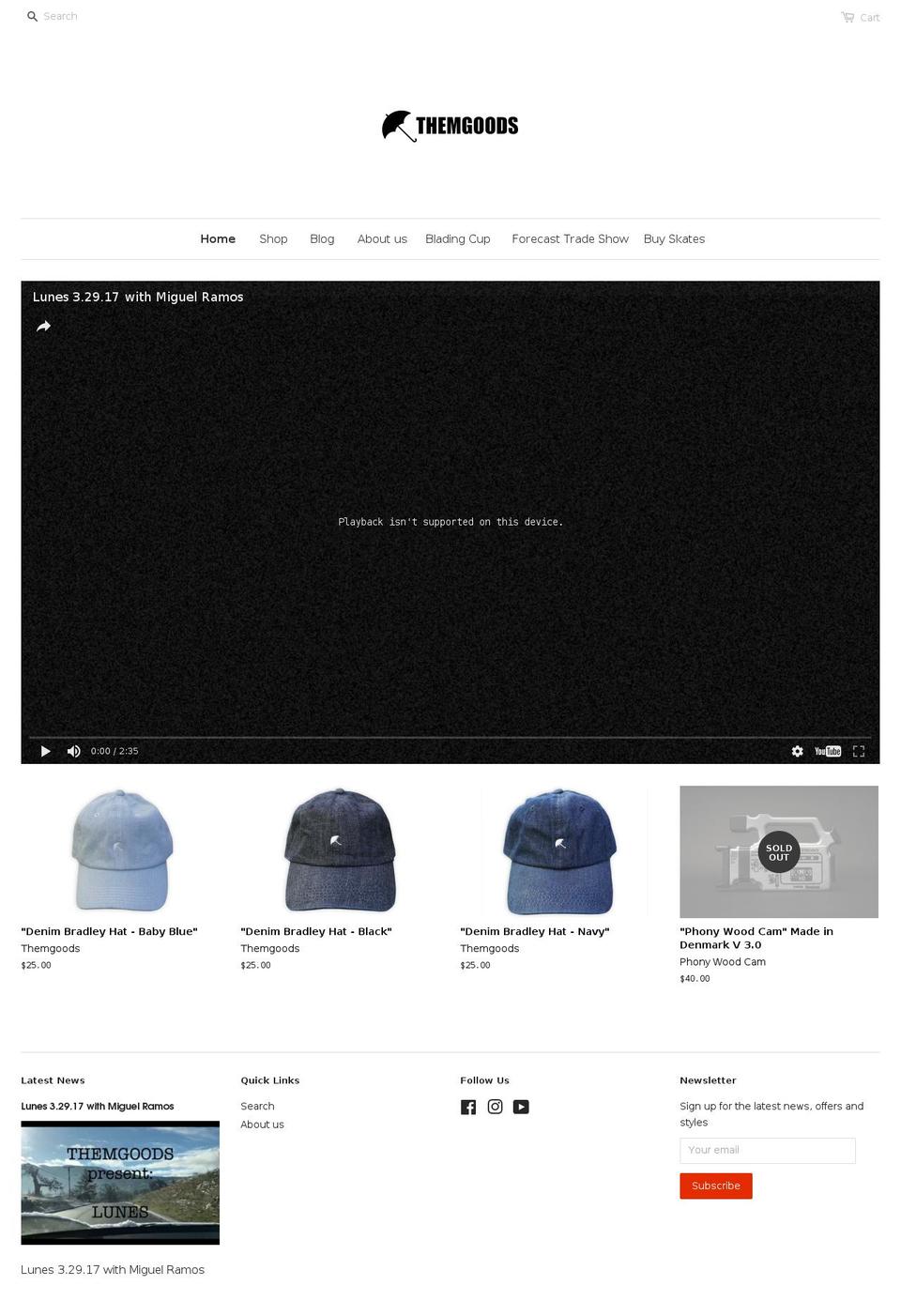 Aurora Shopify theme site example themgoods.com