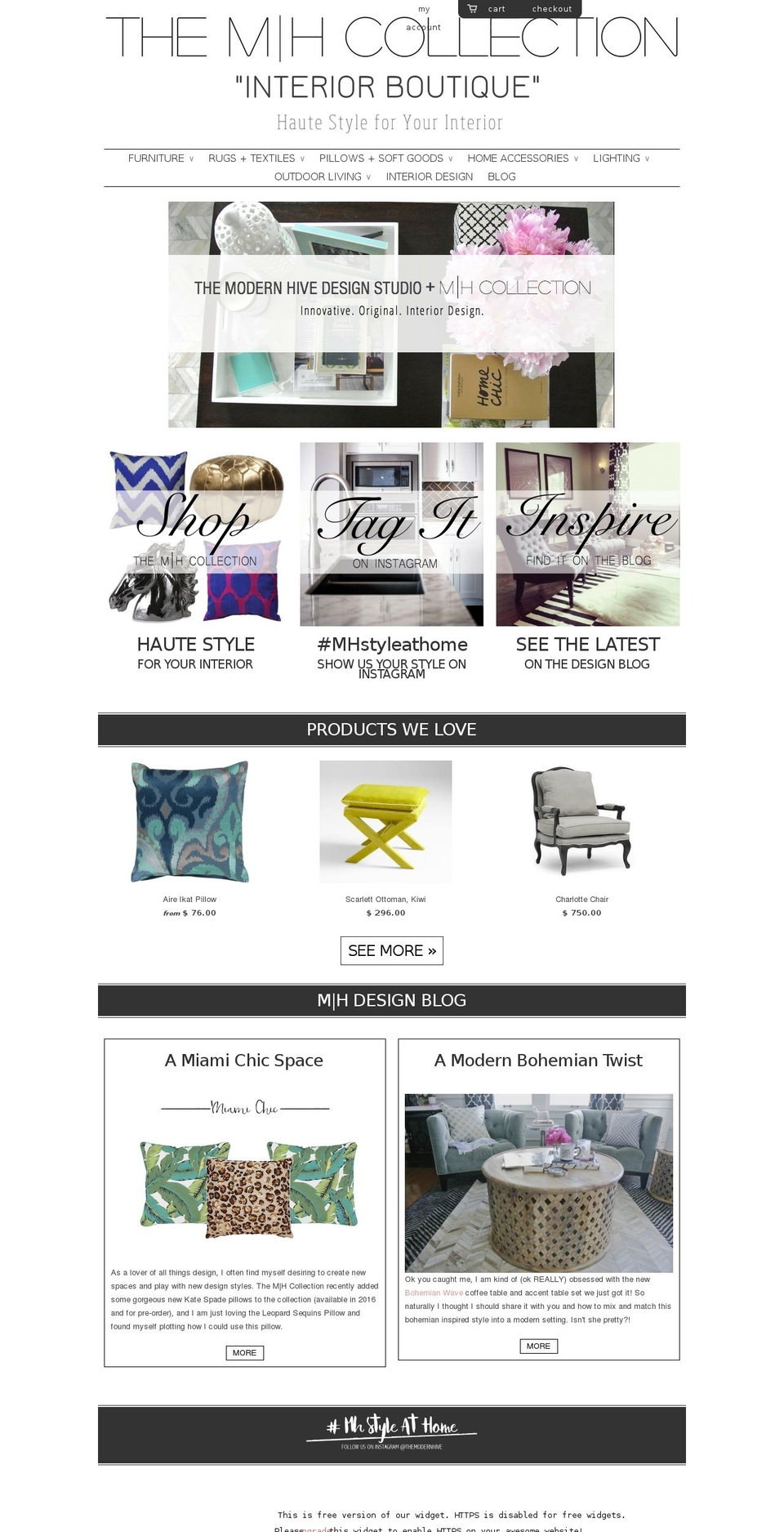 themhcollection.com shopify website screenshot