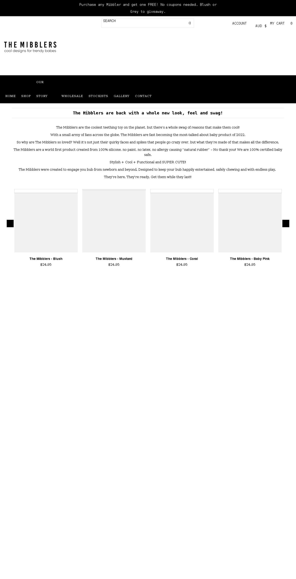 themibblers.com shopify website screenshot