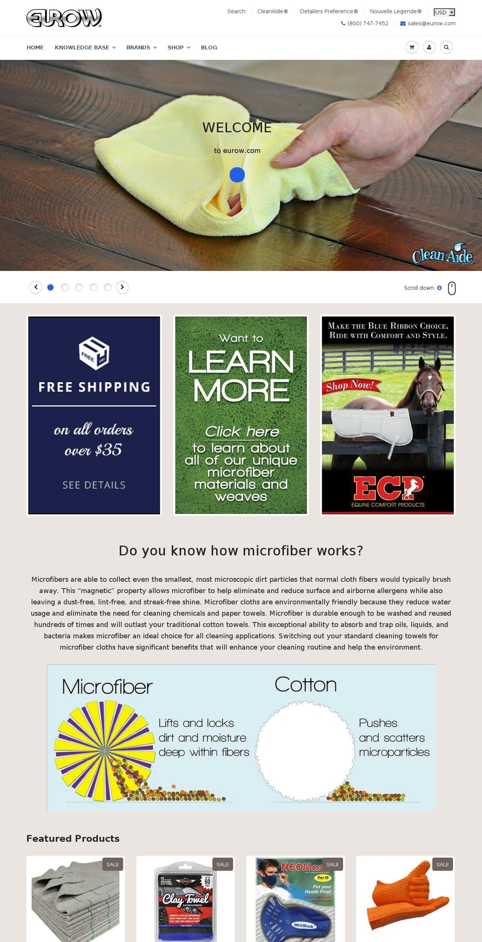 themicrofiber.com shopify website screenshot
