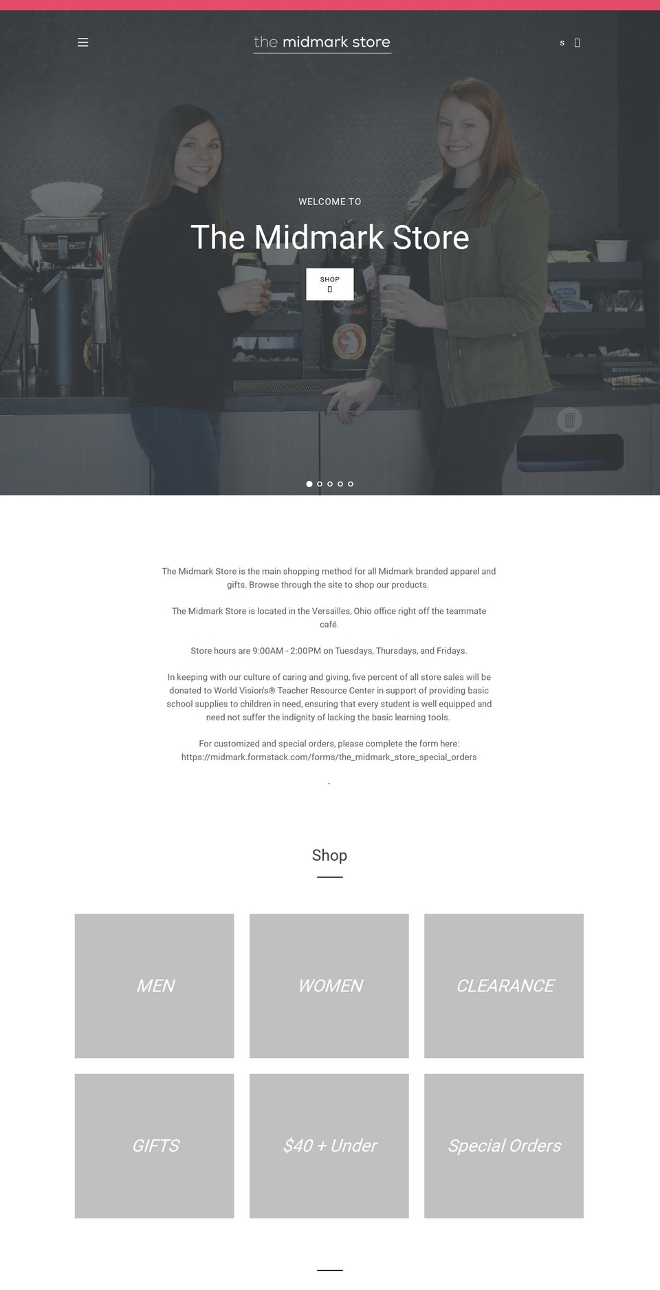 themidmarkstore.com — Shopify storefront screenshot