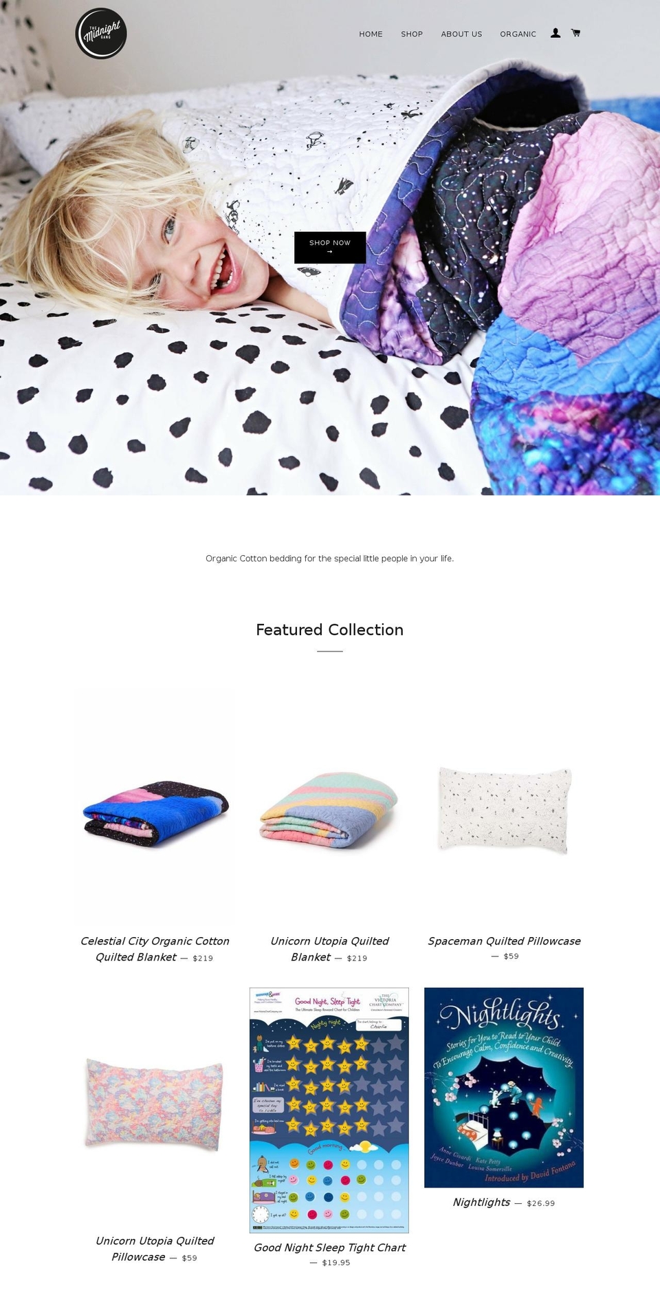 themidnightgang.com shopify website screenshot