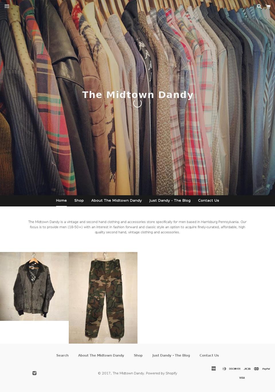 themidtowndandy.com shopify website screenshot