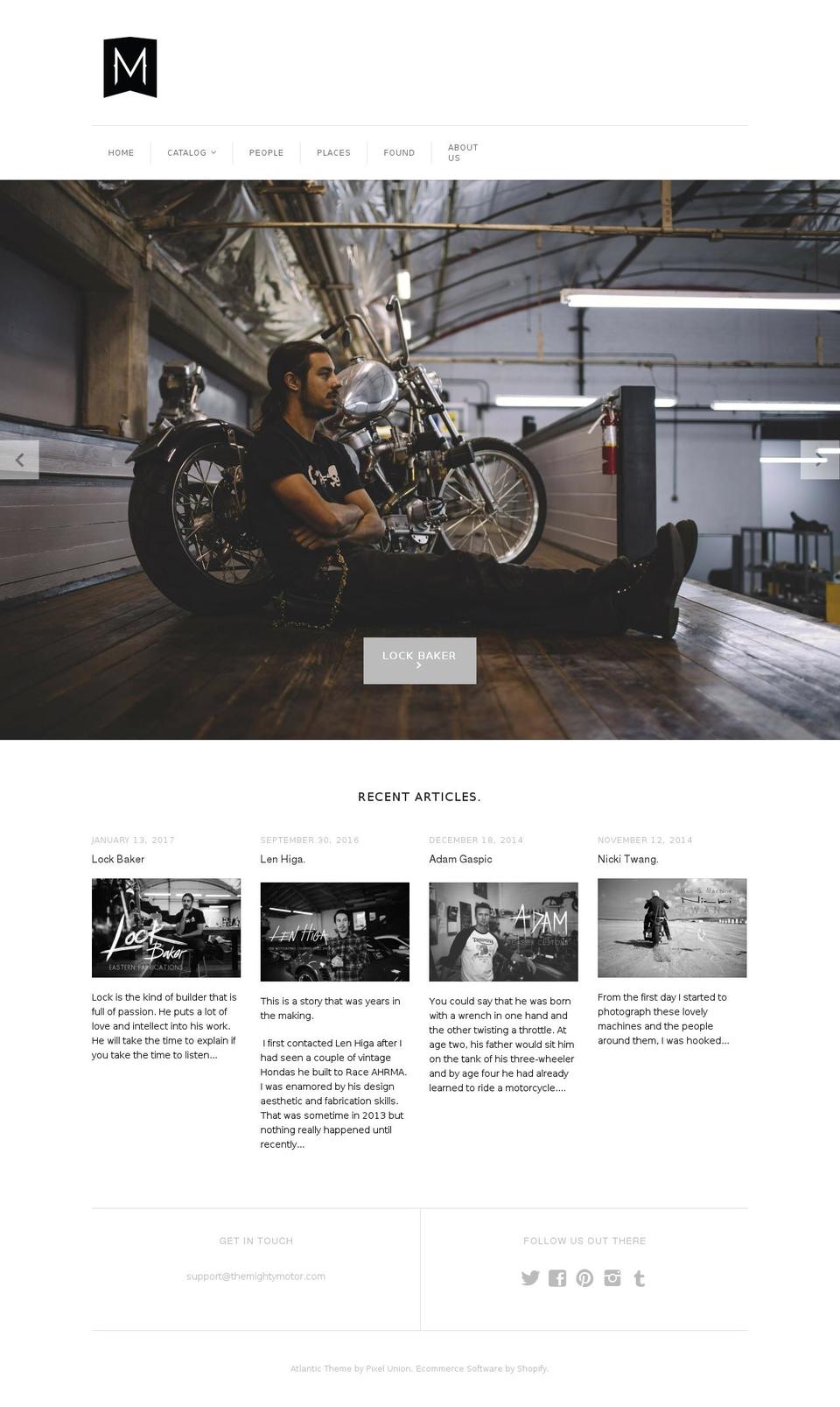themightymotor.com shopify website screenshot
