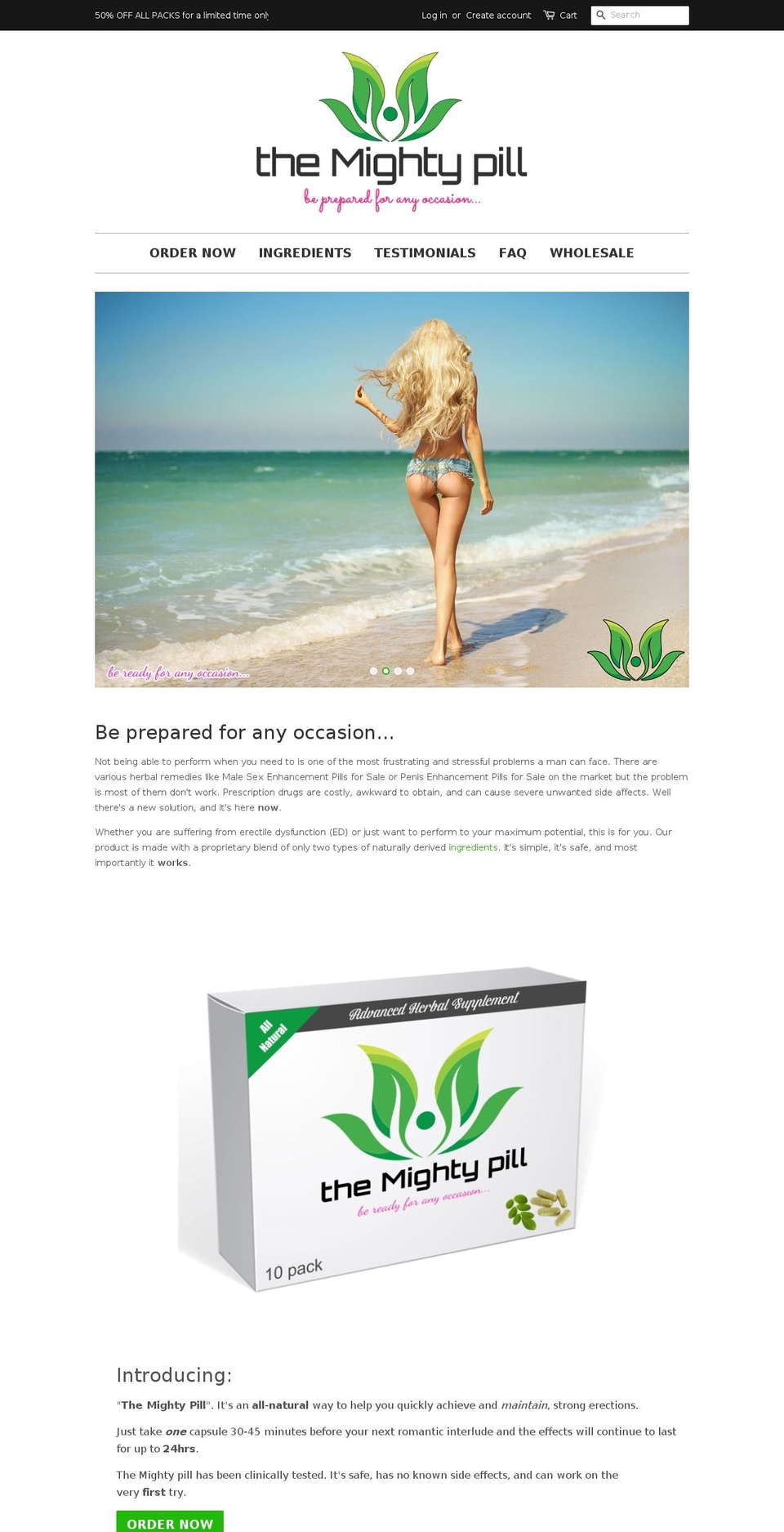 themightypill.com — Shopify storefront screenshot