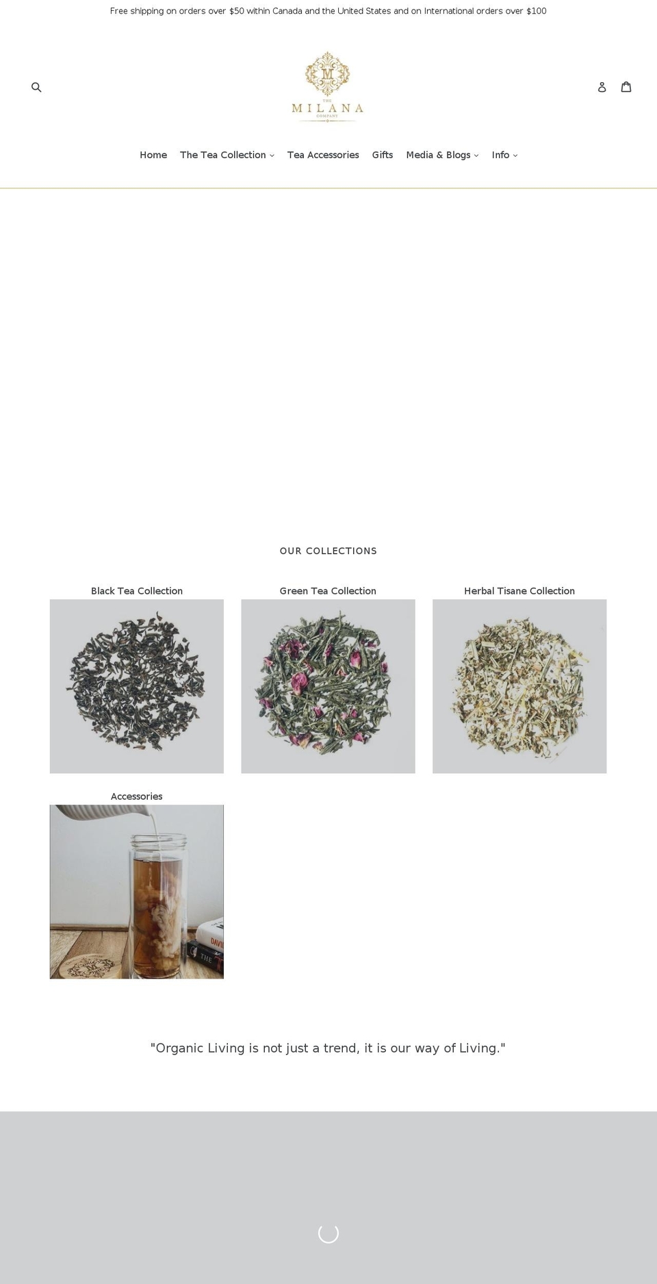 themilanaco.com shopify website screenshot