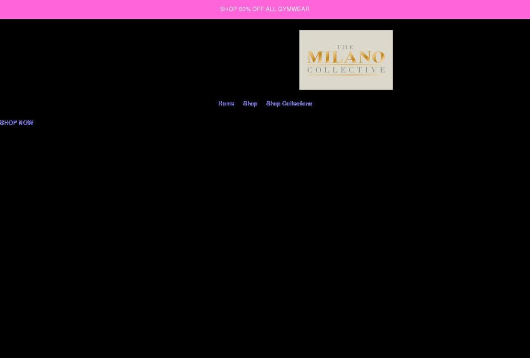 themilanocollective.com shopify website screenshot