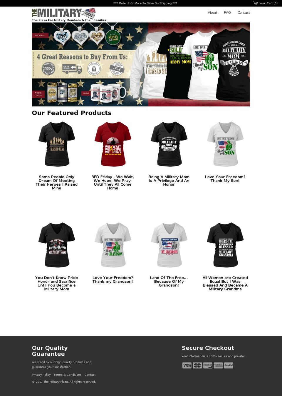 themilitaryplaza.com shopify website screenshot