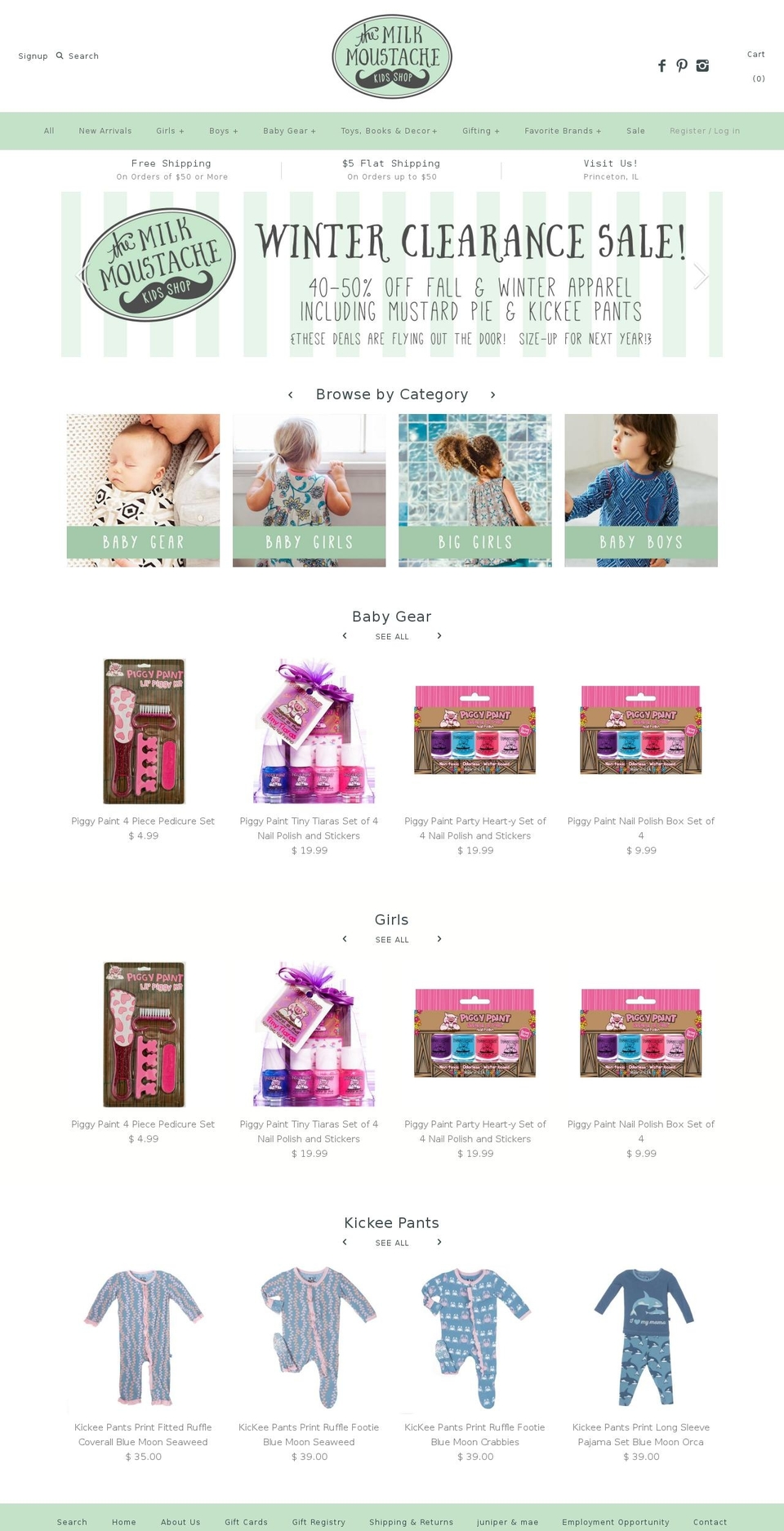 themilkmoustache.com shopify website screenshot