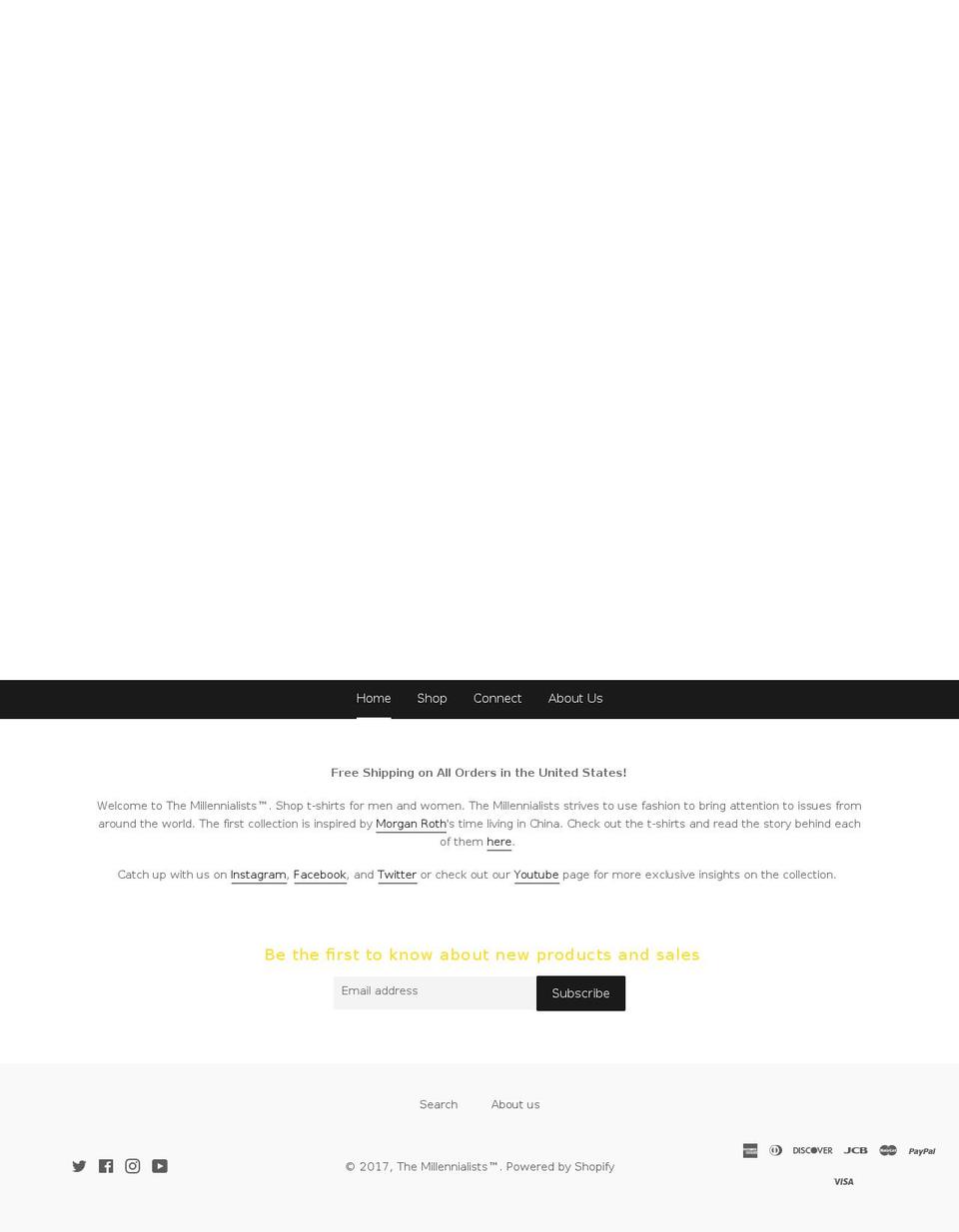 themillennialists.com shopify website screenshot