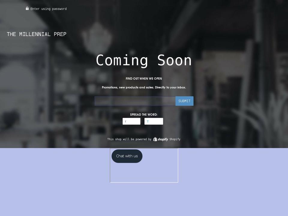 themillennialprep.com shopify website screenshot