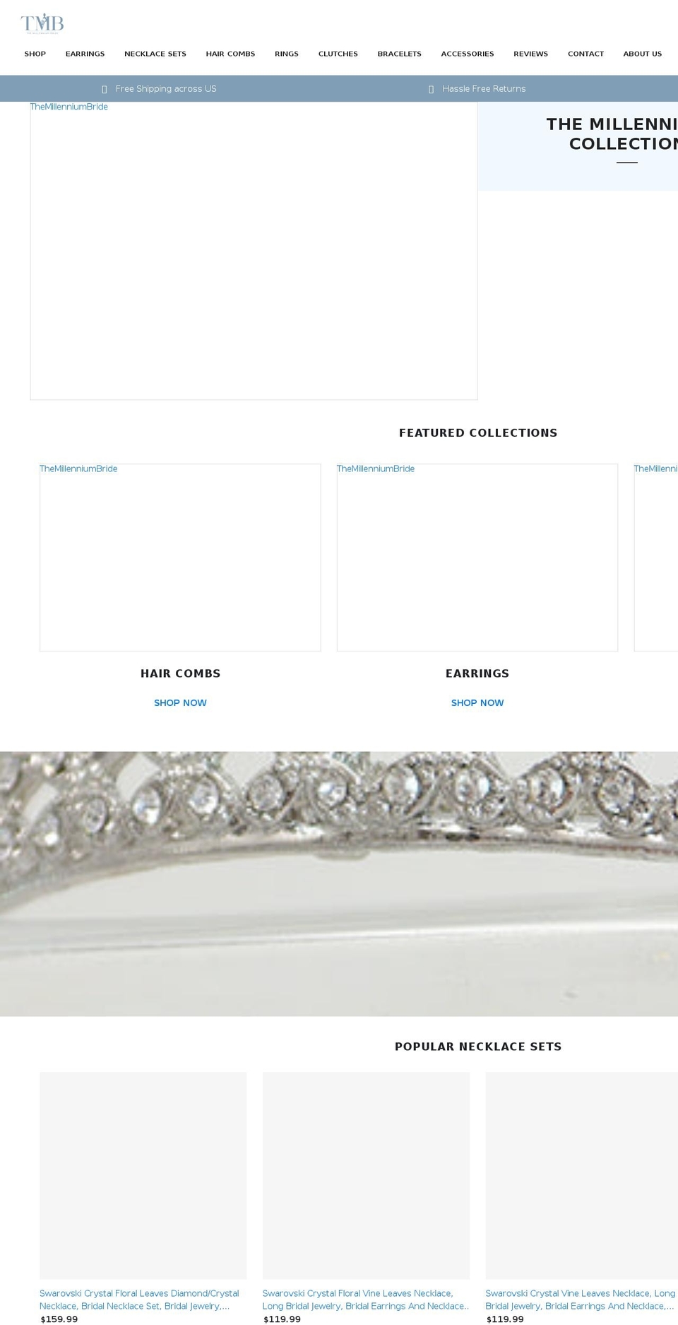 themillenniumbride.com shopify website screenshot