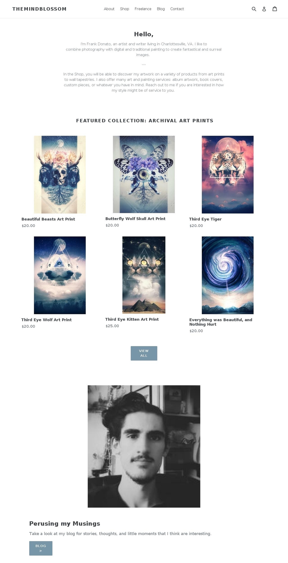 themindblossom.com — Shopify storefront screenshot