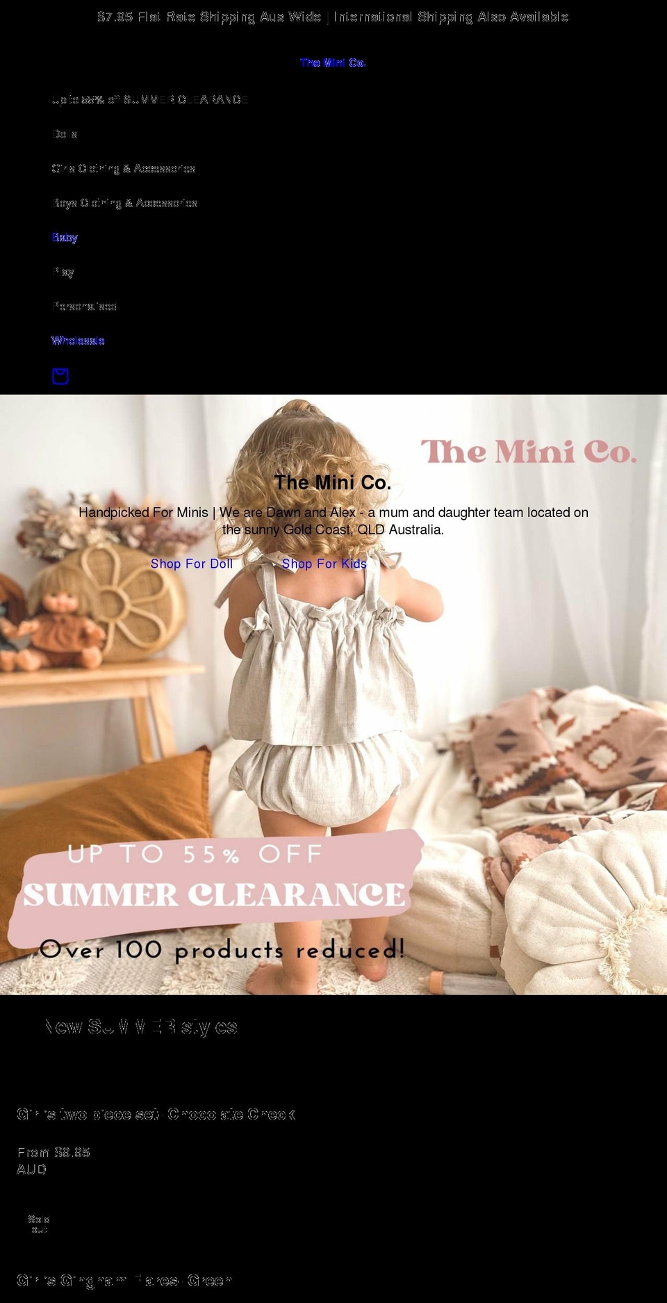 theminico.net shopify website screenshot